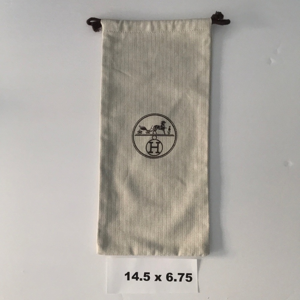 Authentic Hermès dust bag 14” x 8”
